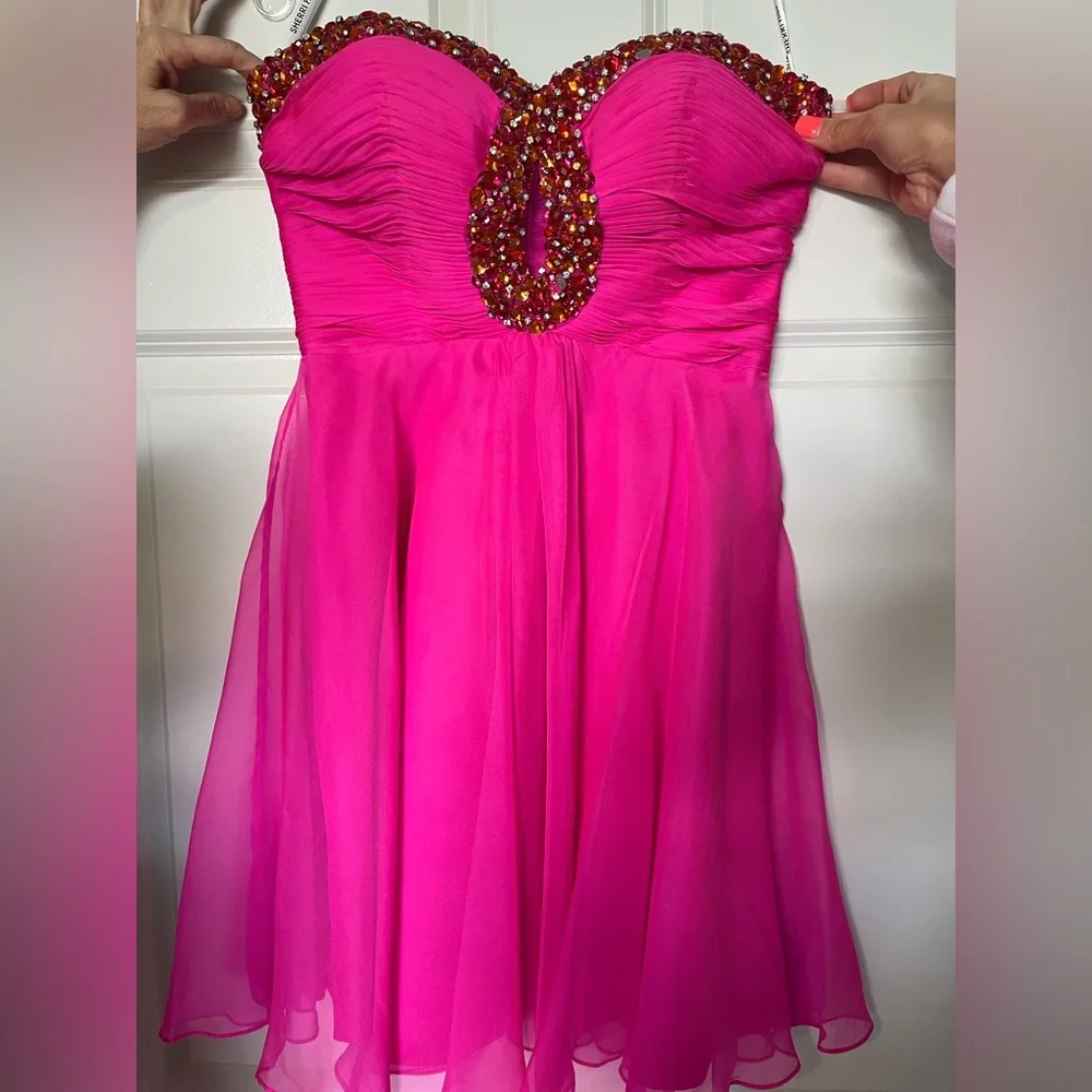 Sherri Hill pink dress size 2 - Picture 1 of 3